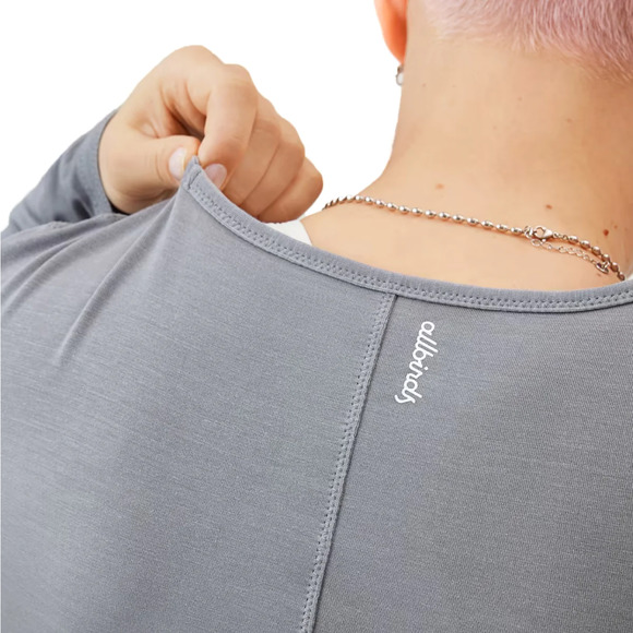 NWT allbirds Women's Natural Flow Studio Long Sleeve in Medium Gray SZ S - Picture 2 of 15
